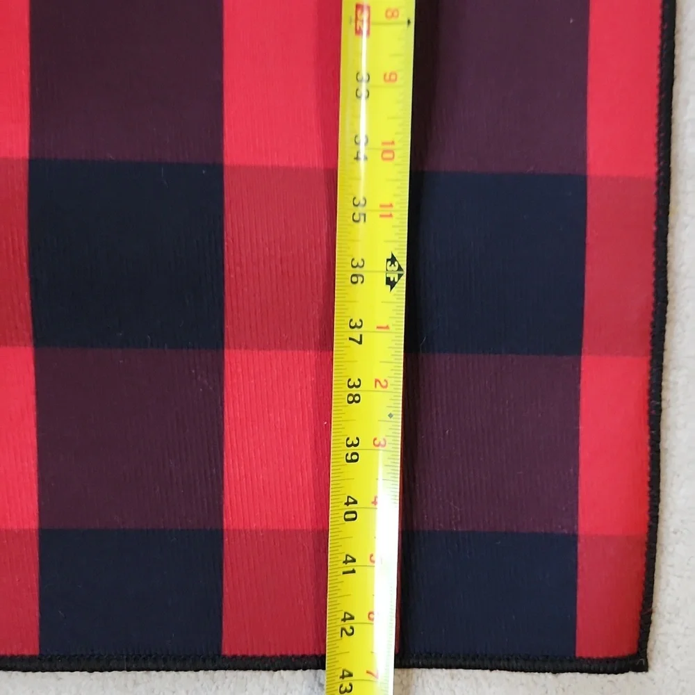 Front Porch Rug Buffalo Plaid Christmas Door Red/Black - OS